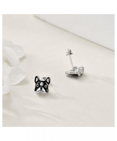 French Bulldog Earrings Stud 925 Sterling Silver Cute Animal Dog Jewelry Gifts for Women Girls Black French Bulldog $17.67 Ea...