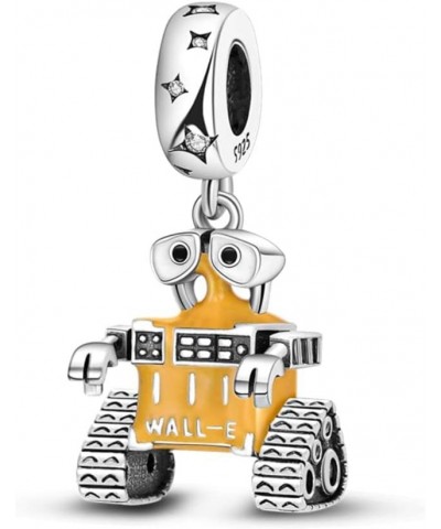 Charm 925 Sterling Silver Pendant,Girl Jewelry Beads Gifts for Women Bracelet&Necklace Wall-e robot Dangle $9.89 Bracelets