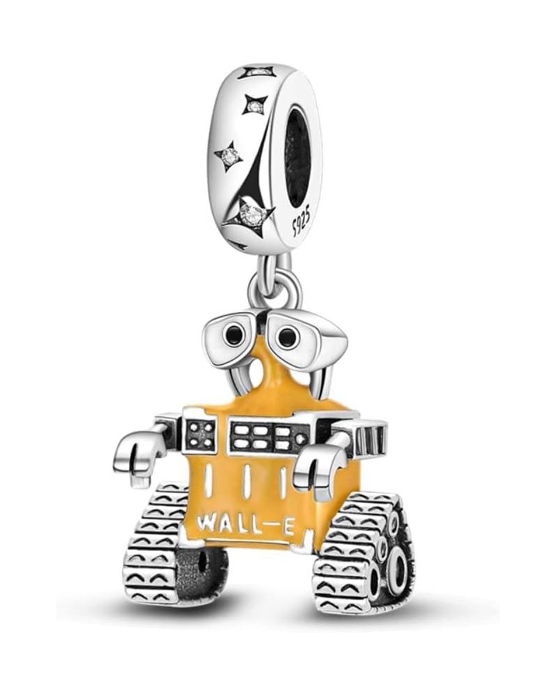 Charm 925 Sterling Silver Pendant,Girl Jewelry Beads Gifts for Women Bracelet&Necklace Wall-e robot Dangle $9.89 Bracelets