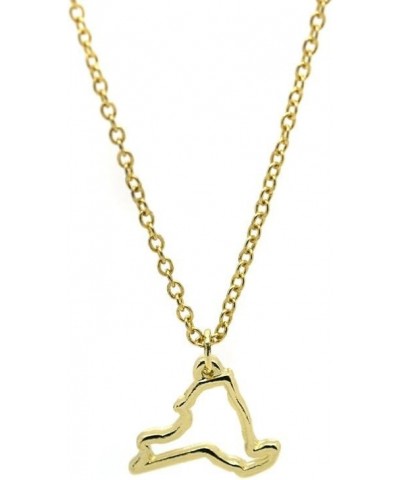 State Necklace 14K Gold-Dipped Pendant on Adjustable 16”-18” Chain NewYork $10.57 Necklaces