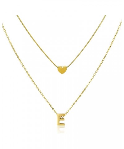 Gold Initial Necklace for Women Heart Necklace For Women Layered Necklace set 14K Gold Plated Necklace Girls Dainty Gold Name...