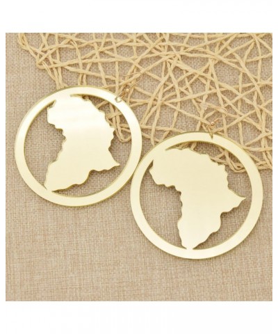 Africa Map Acrylic Mirror Earrings $8.55 Earrings