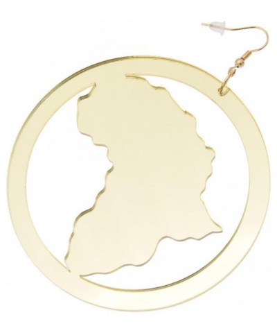 Africa Map Acrylic Mirror Earrings $8.55 Earrings