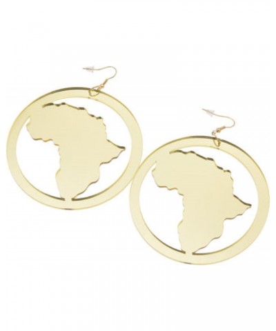 Africa Map Acrylic Mirror Earrings $8.55 Earrings