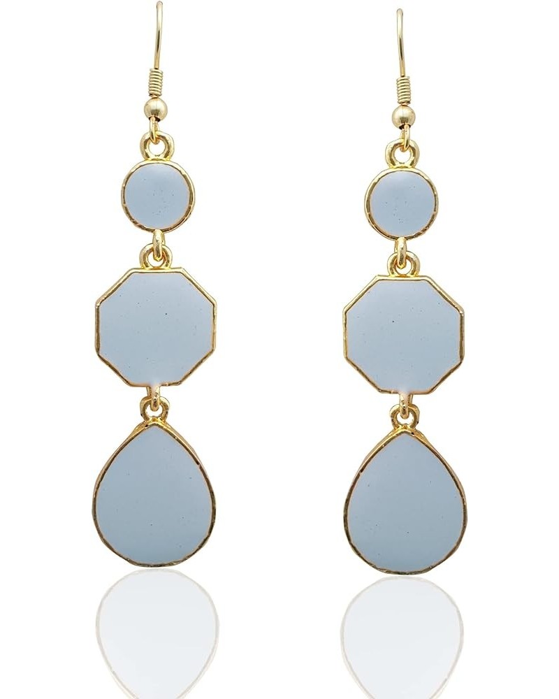 Women Drop & Dangle Earrings for Women Light Blue $7.97 Earrings