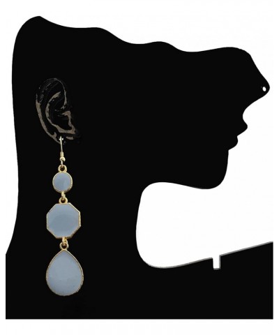 Women Drop & Dangle Earrings for Women Light Blue $7.97 Earrings