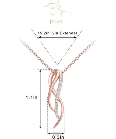 Necklace Gold Necklace for Women, Infinity Pendant Necklace 18K Love Forever Infinity Necklace with Dainty Diamond 5A Cubic Z...