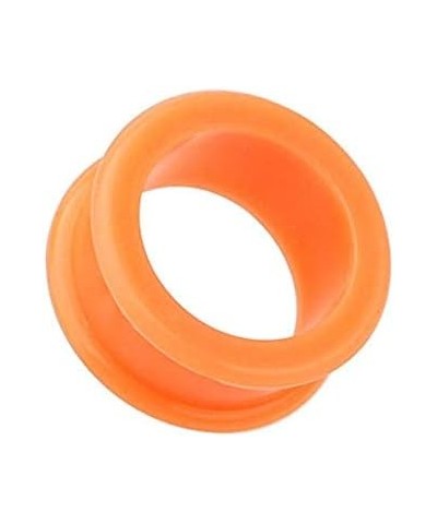 Flexible Silicone Double Flared Ear Gauge Tunnel Plug 7/8" (22mm), Orange $9.35 Body Jewelry