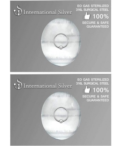 14GA EO Gas Sterilized 316L Surgical Steel Captive Bead Closure Rings, Sold as a Pair 12mm (1/2") $10.82 Body Jewelry