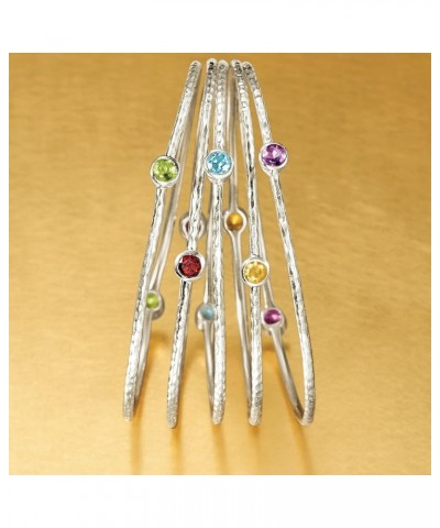 2.30 ct. t.w. Multi-Stone Jewelry Set: 5 Bangle Bracelets in Sterling Silver 8.0 Inches $54.25 Bracelets