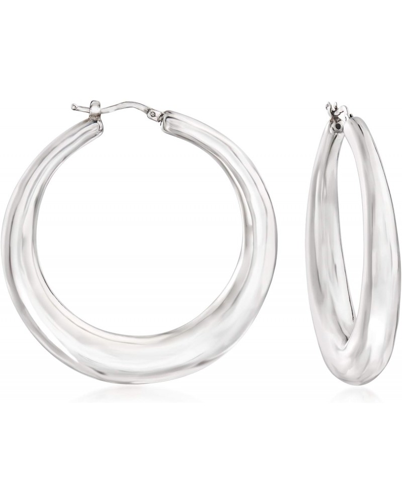 Italian Sterling Silver Hoop Earrings $46.96 Earrings