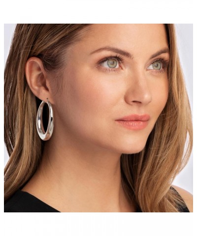 Italian Sterling Silver Hoop Earrings $46.96 Earrings