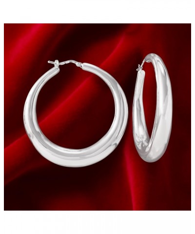 Italian Sterling Silver Hoop Earrings $46.96 Earrings