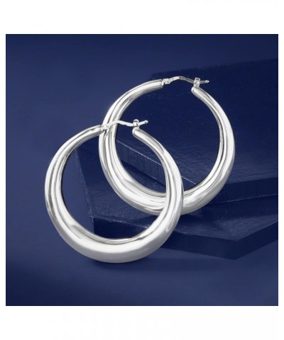 Italian Sterling Silver Hoop Earrings $46.96 Earrings