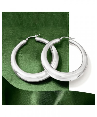 Italian Sterling Silver Hoop Earrings $46.96 Earrings