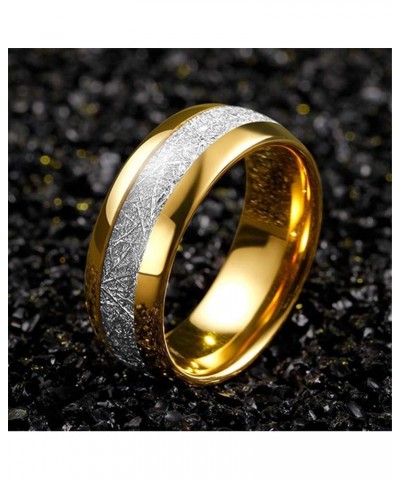 Couple Ring Bridal Set His And Hers Women 10k Yellow Gold Filled Square CZ Men Stainless Steel Band Wedding Ring Band Set Yel...