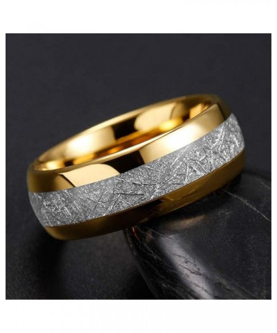 Couple Ring Bridal Set His And Hers Women 10k Yellow Gold Filled Square CZ Men Stainless Steel Band Wedding Ring Band Set Yel...