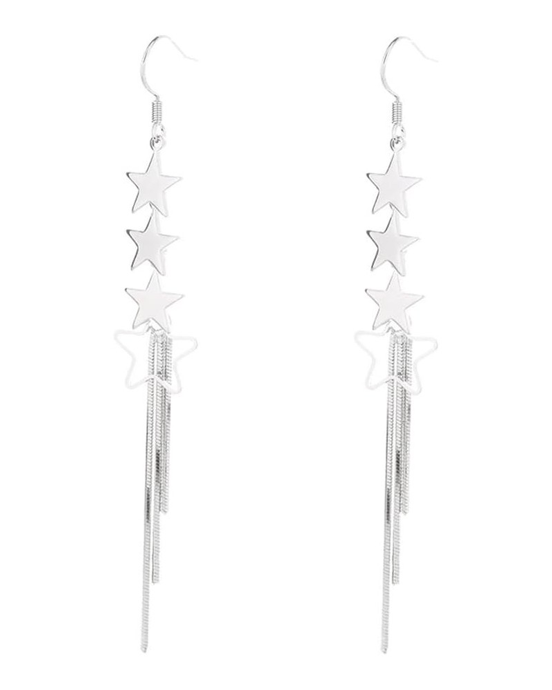 925 Sterling Silver Dangle Earrings with Charms Heart, Water drop, Moon, Star Long Drop Earring for Women Teen Girls Jewelry ...