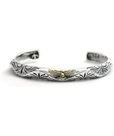 COSUMOSU Sterling silver Eagle Hawk Cuff Bangle Bracelet Adjustable for Men Eagle $34.68 Bracelets