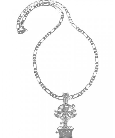 Riddle Box Pendant 24 Inch Necklace with Silver Color 5mm Figaro Style Chain $13.97 Necklaces