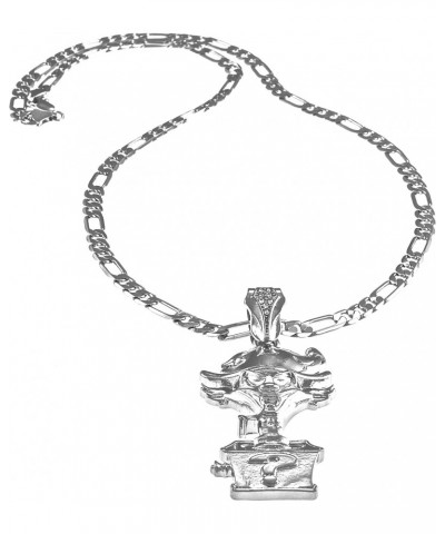 Riddle Box Pendant 24 Inch Necklace with Silver Color 5mm Figaro Style Chain $13.97 Necklaces