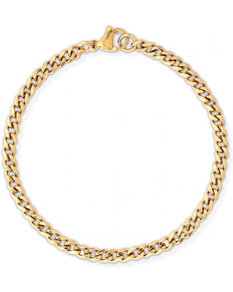 Blake Cuban Chain Gold Bracelet Trendy Cute for Women Jewelry Water Resistant Waterproof Hypoallergenic $30.00 Bracelets