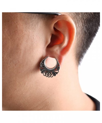 2PCS Moon Ear Gauges Ear Plugs and Tunnels Gauge for Ears Expander Piercing Gauge 10mm-25mm(00g-1") 9/16"-14mm 3 Silver $8.40...