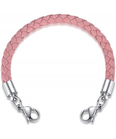 Stainless Steel Interchangeable Chain for Medical Alert Bracelets for Women and Men Leather-Pink 7 Inches $8.83 Bracelets