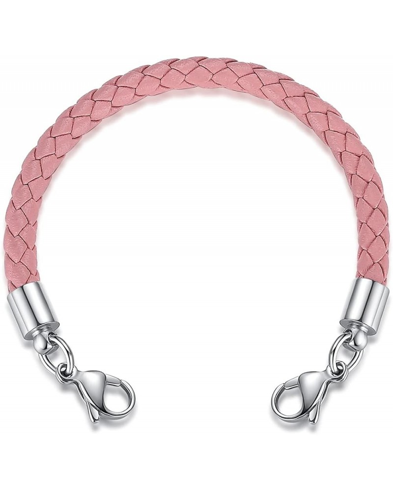 Stainless Steel Interchangeable Chain for Medical Alert Bracelets for Women and Men Leather-Pink 7 Inches $8.83 Bracelets