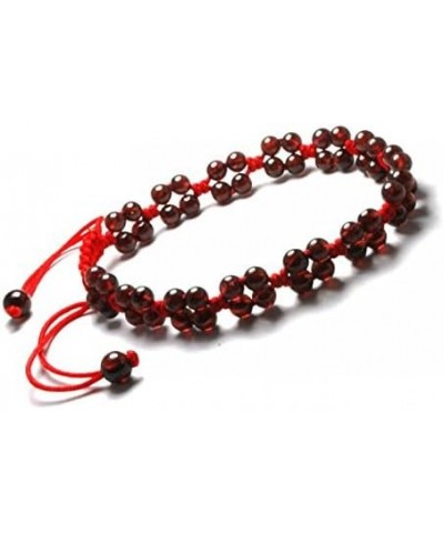 Red Rope Line Bracelet with Natural Beads Hand Chain Handmade Braided String Rotating Bracelet FP5001222 $9.71 Bracelets