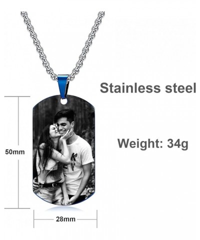 Picture Necklace Personalized | Stainless Steel Dog Tags Necklace for Men | Best Gifts for Him & Her | Image Dog Tag Necklace...