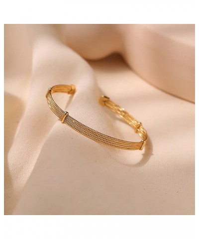 Women's Love Bangle Bracelet Dainty 18k Gold Plated Cuff Bracelet with Gift Box Best Gift for Valentine's Day Birthday Mom Gi...