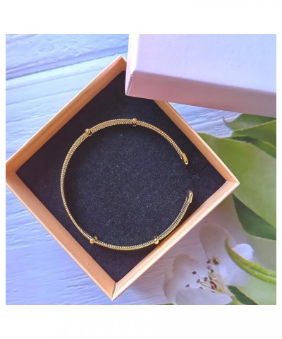 Women's Love Bangle Bracelet Dainty 18k Gold Plated Cuff Bracelet with Gift Box Best Gift for Valentine's Day Birthday Mom Gi...