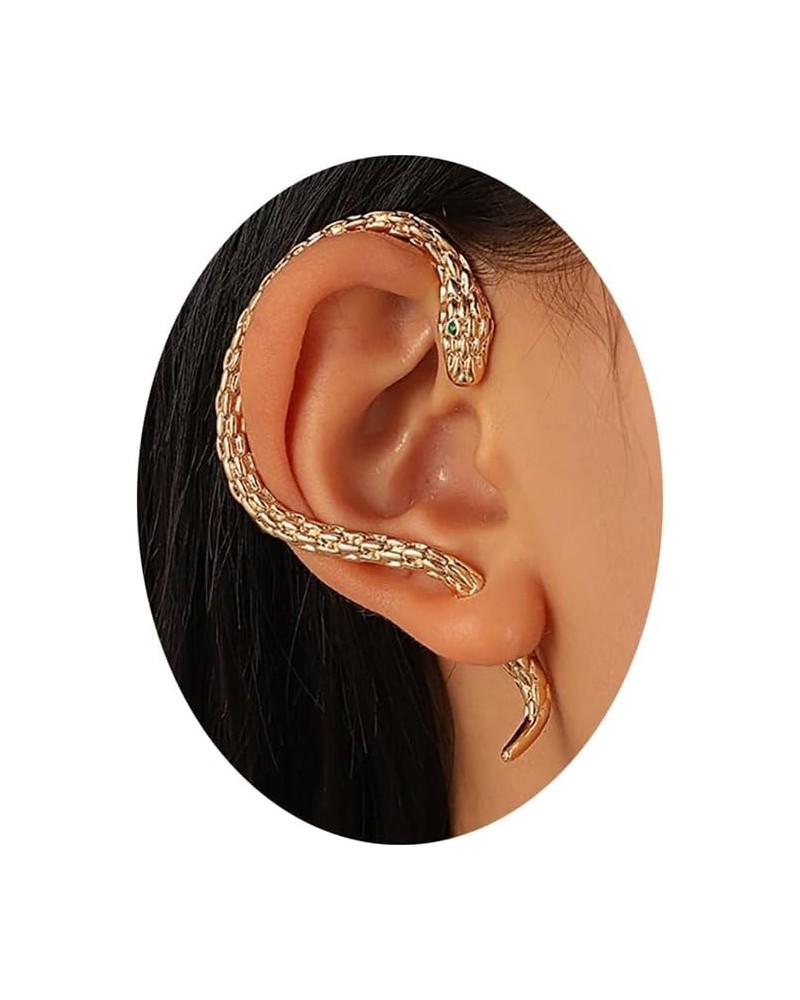 Snake Earrings Cuff for Women Gothic Punk Snake Earrings Twisted Snake Ear Clips Statement Snake Earrings for Girls Gold Righ...