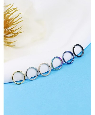 18G 16G Hinged Septum Rings Nose Rings for Women Men 316L Surgical Steel Hypoallergenic Septum Nose Hoop Ring Catilage Tragus...