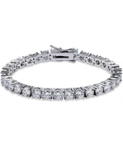 1 Row AAA Gold Silver All Iced Out Tennis Bling Lab Simulated Diamond Bracelet 5mm Silver 8 $13.79 Bracelets