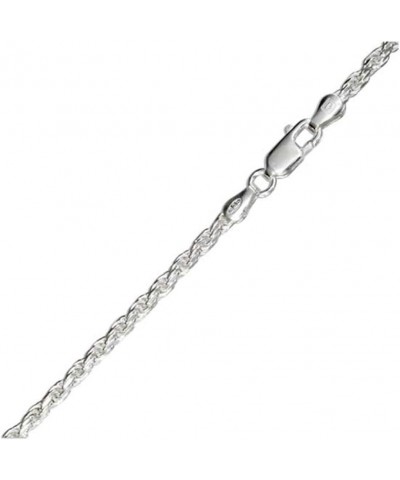 Sterling Silver Diamond-Cut Rope Chain 1mm-6mm Made in Italy Solid 925 Womens Mens Necklace 16-30 3mm-8 $11.20 Necklaces