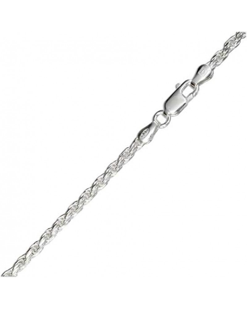 Sterling Silver Diamond-Cut Rope Chain 1mm-6mm Made in Italy Solid 925 Womens Mens Necklace 16-30 3mm-8 $11.20 Necklaces