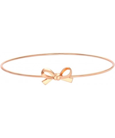 Fashion Exquisite Bowknot Bangle Bracelet for Women Friendship Gifts rose gold $11.97 Bracelets