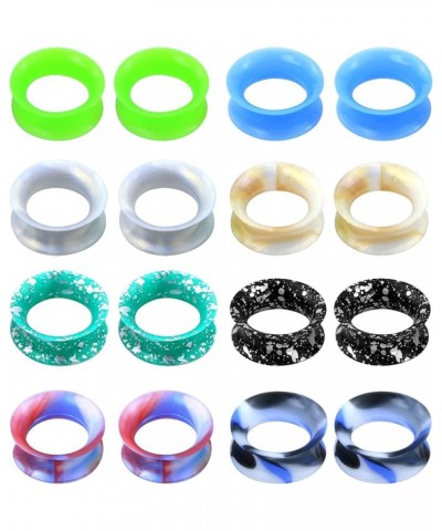 Silicone Gauges Flexible Tunnels 6g-1'' Ear Gauges Flesh Tunnels 16Pcs Ear Plugs Body Piercing Jewelry 1/2''(12.7mm) $8.95 Bo...