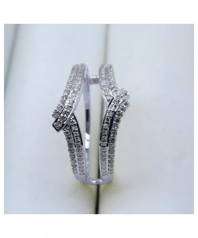 0.32 Carat (ctw) Round White Diamond Enhancer Guard Anniversary Ring for Her in 10K Gold 5.5 White Gold $190.33 Others