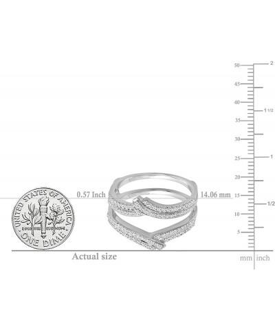 0.32 Carat (ctw) Round White Diamond Enhancer Guard Anniversary Ring for Her in 10K Gold 5.5 White Gold $190.33 Others