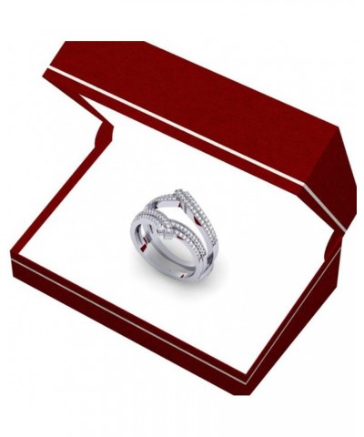 0.32 Carat (ctw) Round White Diamond Enhancer Guard Anniversary Ring for Her in 10K Gold 5.5 White Gold $190.33 Others