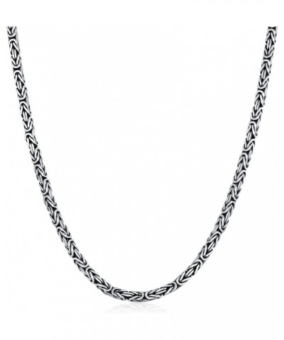 925 Sterling Silver Byzantine Chain 2.5MM Byzantine Link Chain Necklace for Women Men 22 Inches $43.17 Necklaces