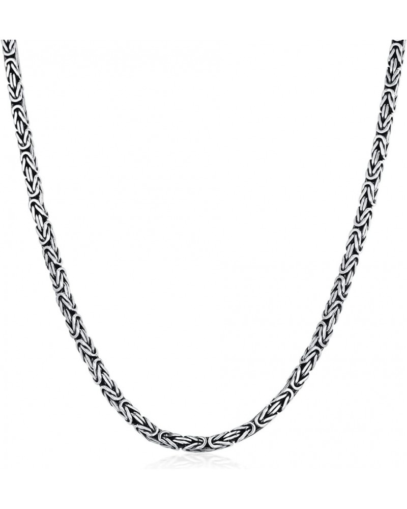 925 Sterling Silver Byzantine Chain 2.5MM Byzantine Link Chain Necklace for Women Men 22 Inches $43.17 Necklaces