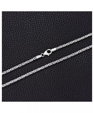 925 Sterling Silver Byzantine Chain 2.5MM Byzantine Link Chain Necklace for Women Men 22 Inches $43.17 Necklaces