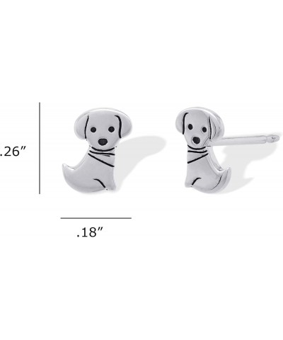 Jewelry Sterling Silver Puppy Dog Stud Earrings $14.15 Earrings