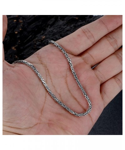 925 Sterling Silver Byzantine Chain 2.5MM Byzantine Link Chain Necklace for Women Men 22 Inches $43.17 Necklaces