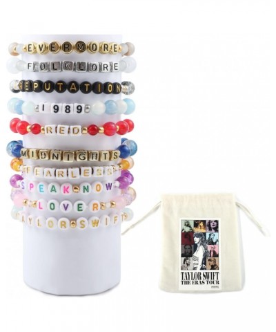 Friendship Bracelet Merch Set Multilayer Singer Music for DIY Bracelets Mixed Glass and Alphabet Beads - Contains Printing Dr...