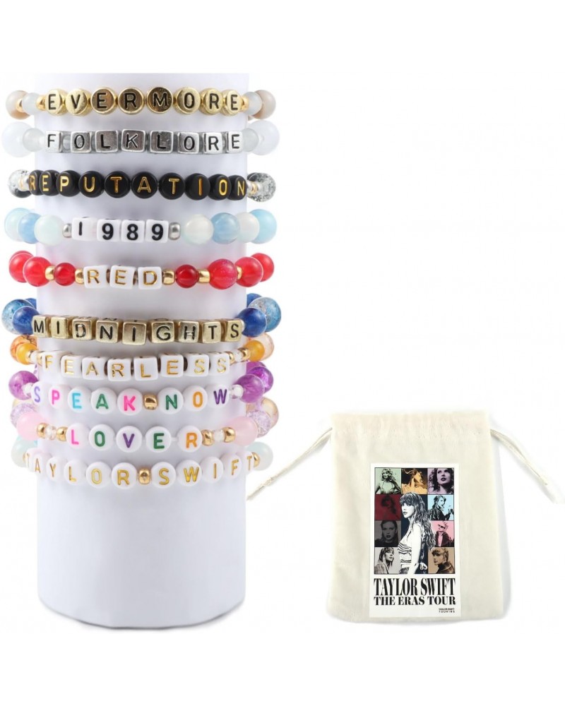 Friendship Bracelet Merch Set Multilayer Singer Music for DIY Bracelets Mixed Glass and Alphabet Beads - Contains Printing Dr...